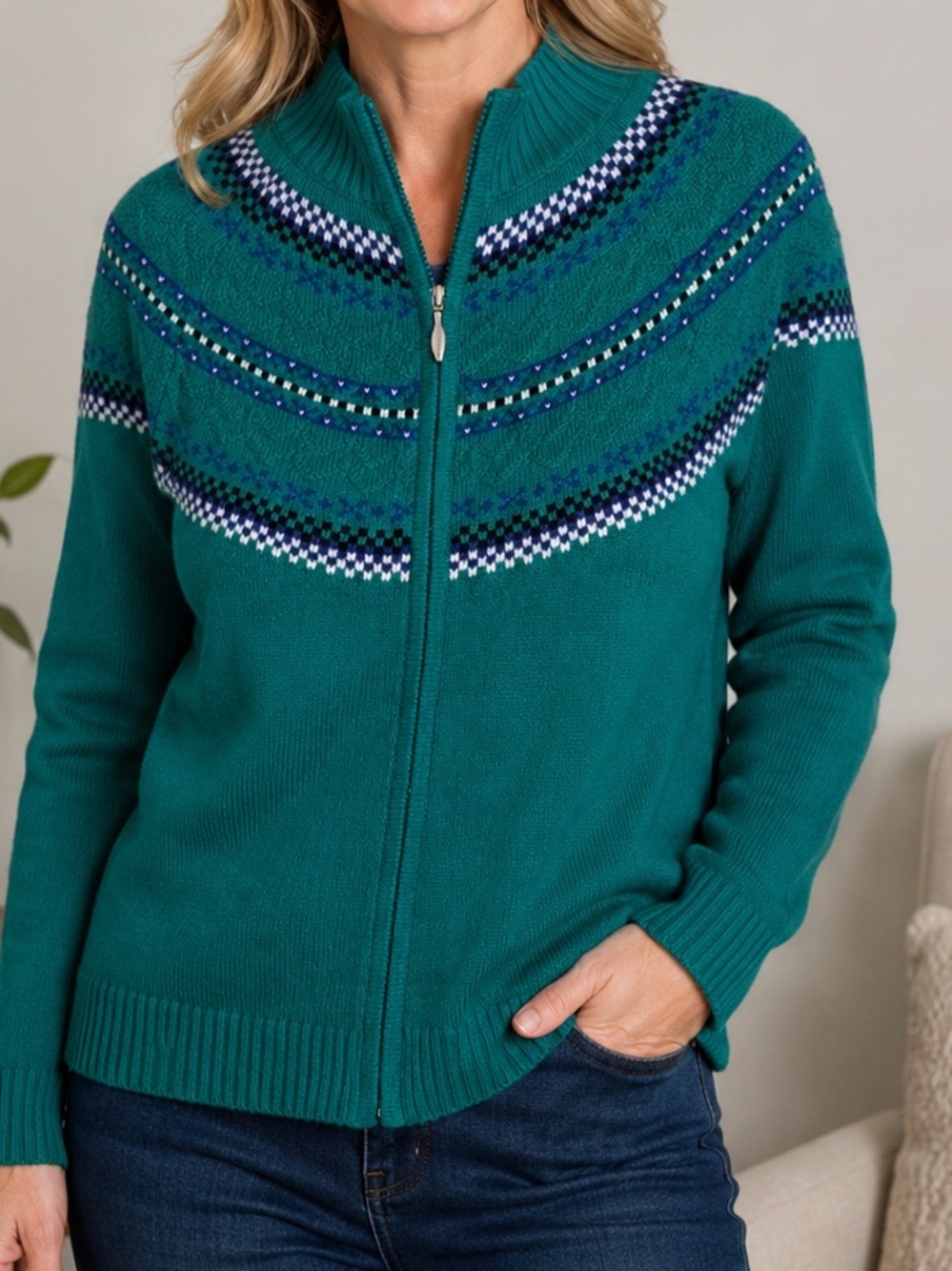 Christopher & Banks Teal Knit Sweater Size PM